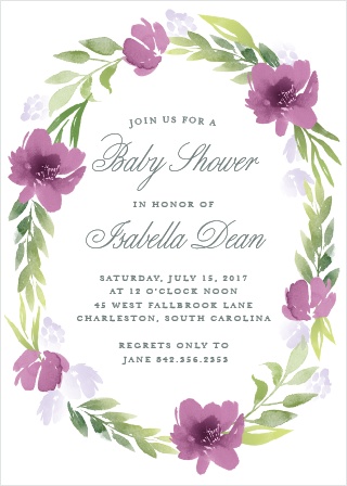 320x448 Watercolor Baby Shower Invitations