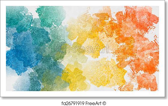 560x355 Free Art Print Of Colorful Abstract Watercolor Background. Hand