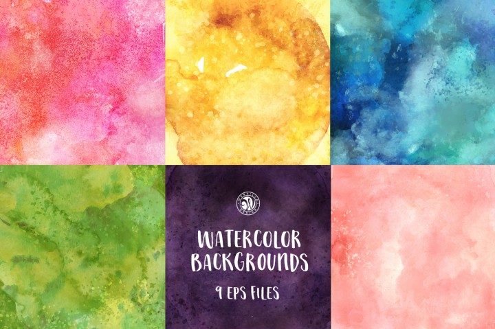 720x479 9 Free Watercolor Backgrounds By Thehungryjpeg