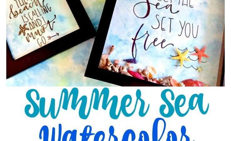 736x450 Summer Sea Watercolor Background Art