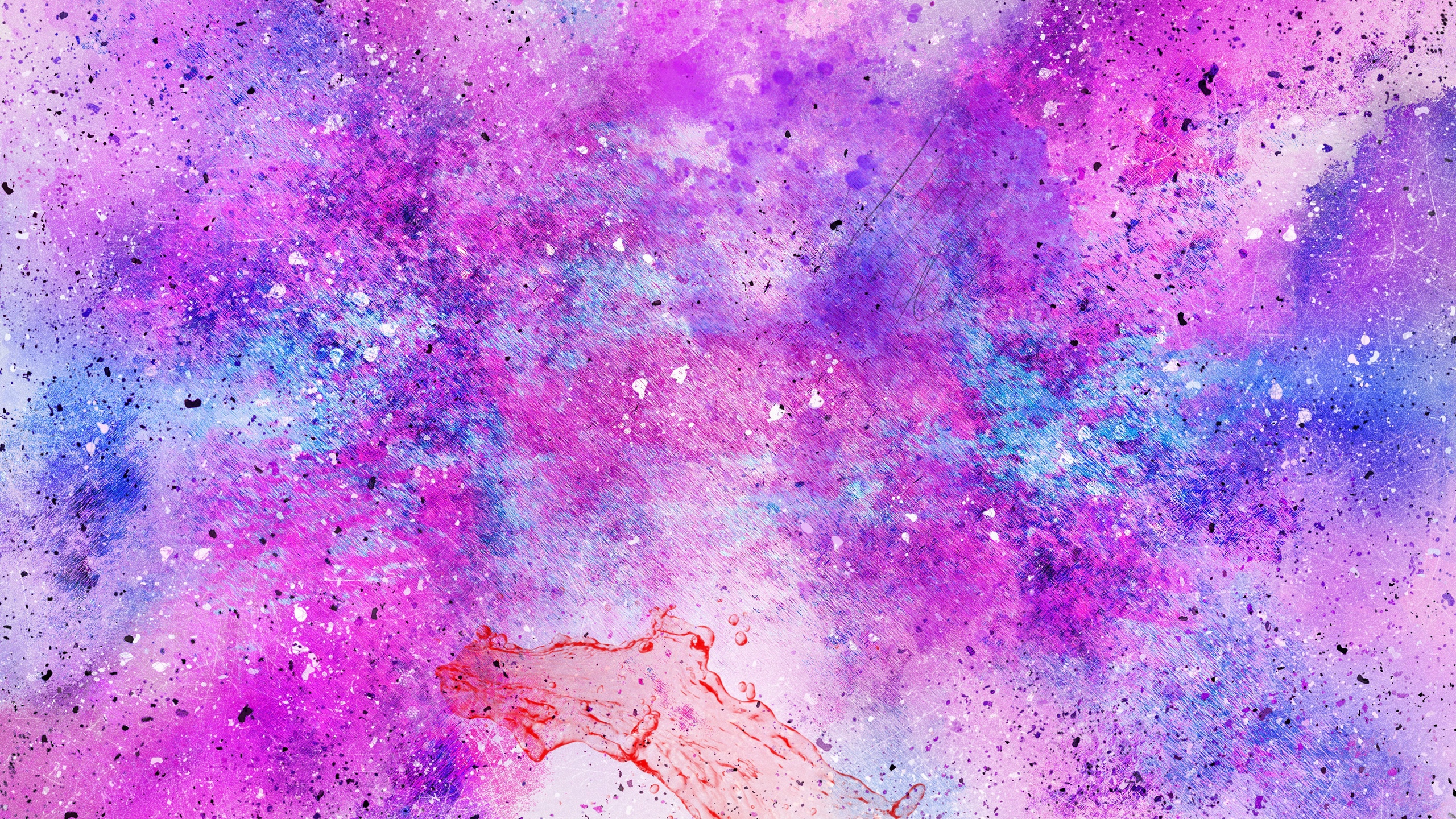 2560x1440 Download Wallpaper 2560x1440 Stains, Texture, Watercolor, Pink