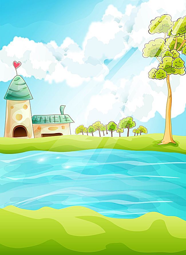 650x891 Vector Watercolor Background Painted Cartoon Illustrator Of