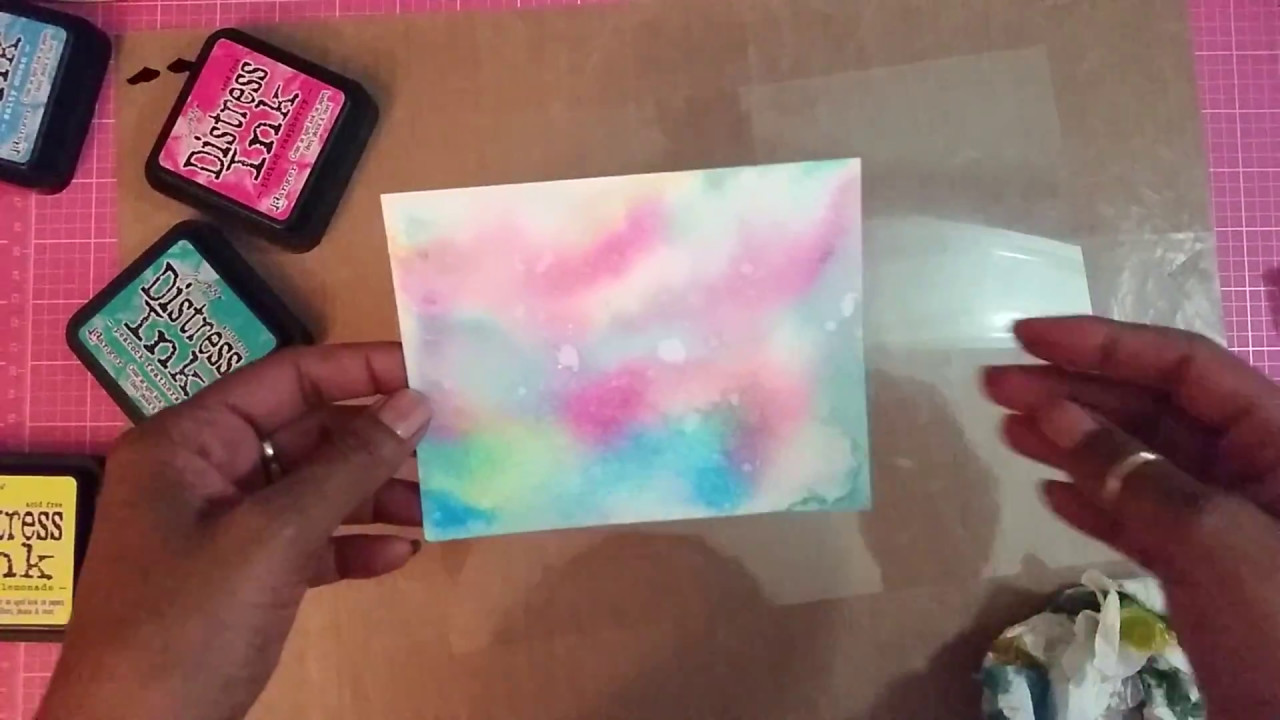 1280x720 2017 Watercolor Background Paper With Tim Holtz Distress Inks