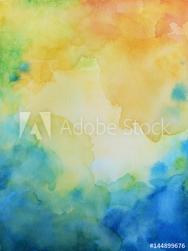 374x500 Hand Painted Watercolor Background With Abstract Paint Fringe