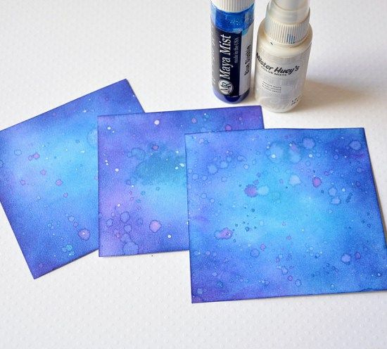 550x496 Night Background Tutorial Scrapbookstamping Techniques