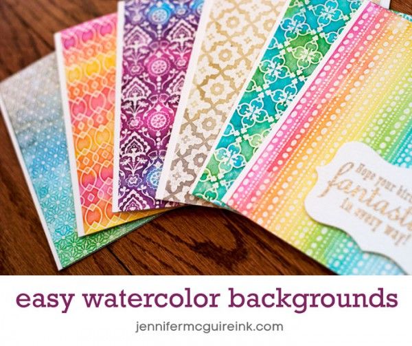 600x503 Video Watercolor Backgrounds Amp Iron Off Embossing + Birthday Hop