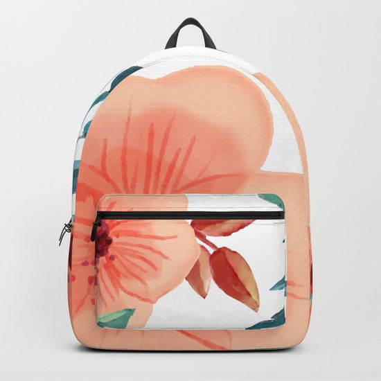 550x550 Flowers Watercolor 2 Backpack Backpacks, Flower Watercolor And