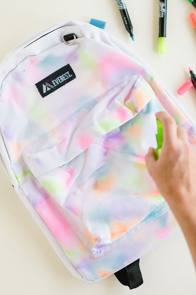 648x976 This Diy Rainbow Watercolor Backpack Is So Cool For School
