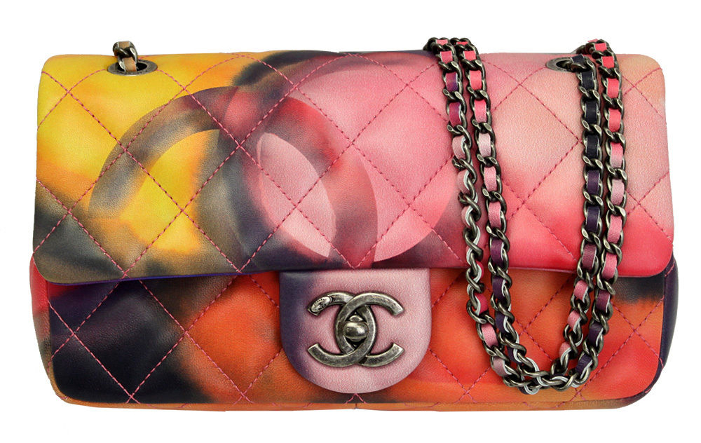 1000x632 Chanel Watercolor Flap Bag