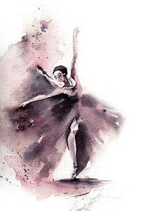218x300 Ballerina Iii Painting By Sophia Rodionov