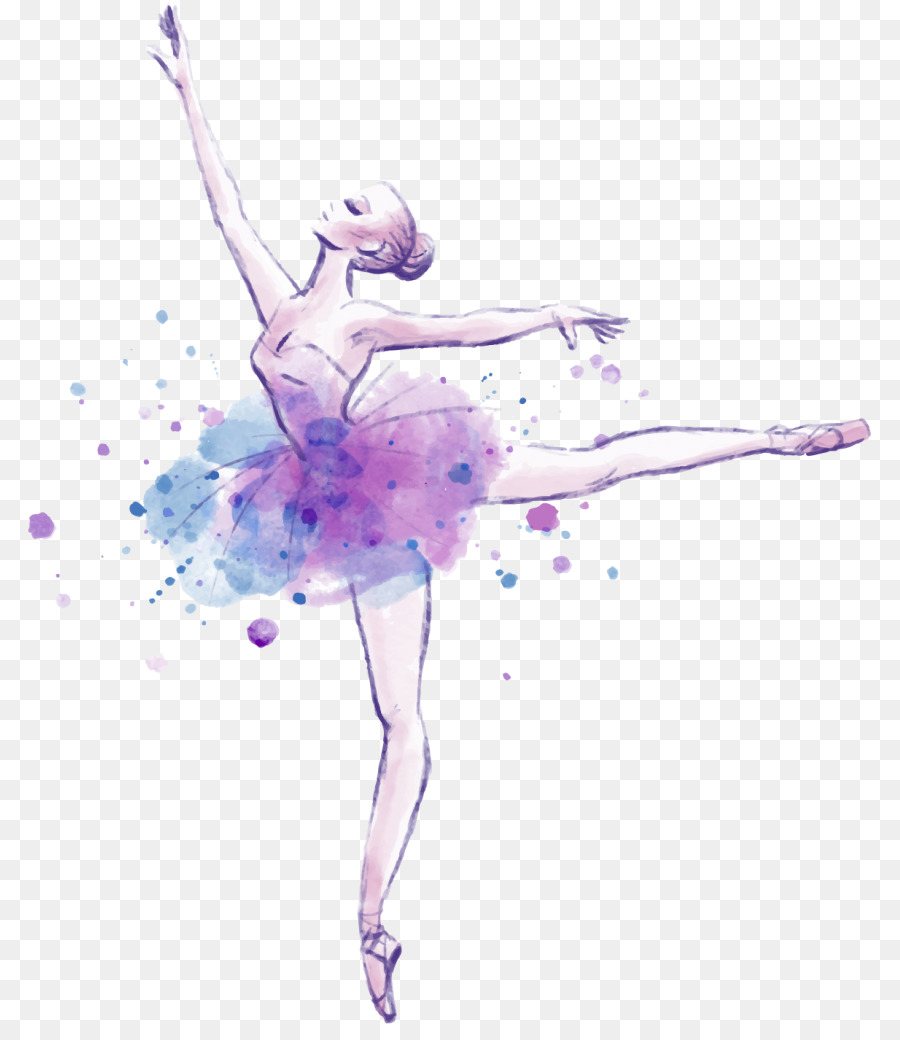 900x1040 Ballet Dancer Drawing Watercolor Painting