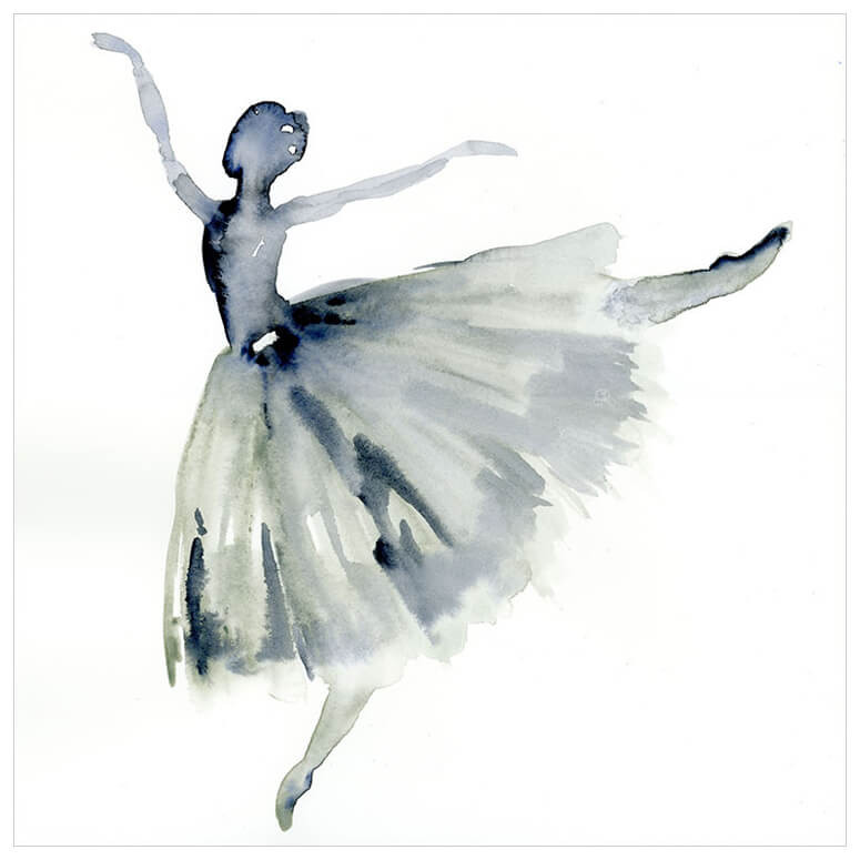775x775 Watercolor Ballerina, Dance Canvas Wall Art Oopsy Daisy