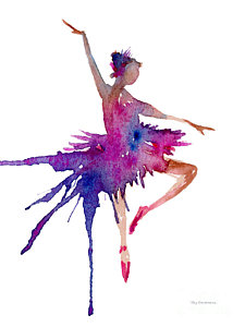 225x300 Watercolor Ballerina Paintings Fine Art America