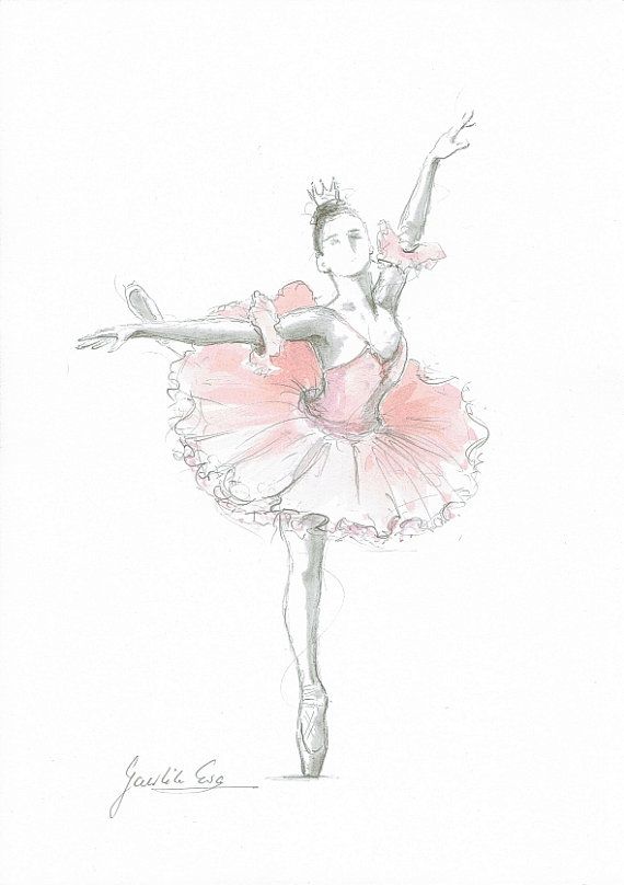 570x808 Set Of 4 Prints, Ballerina Art, Pink Ballerina, Watercolor Ballet