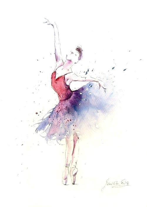 500x703 Water Color Dance Ballerina Watercolor Ballerina Painting