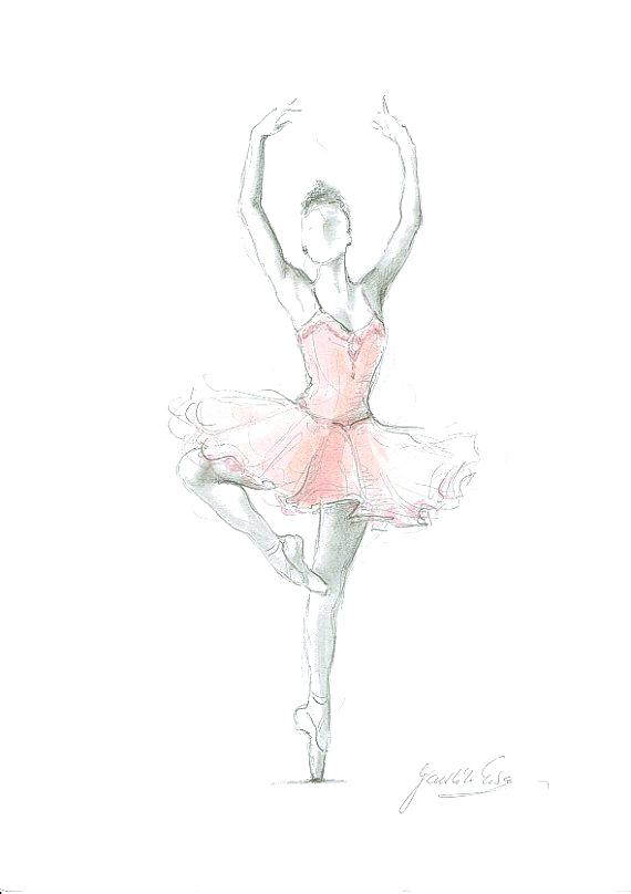 570x808 Ballerina Art Black Canvas Theopulence