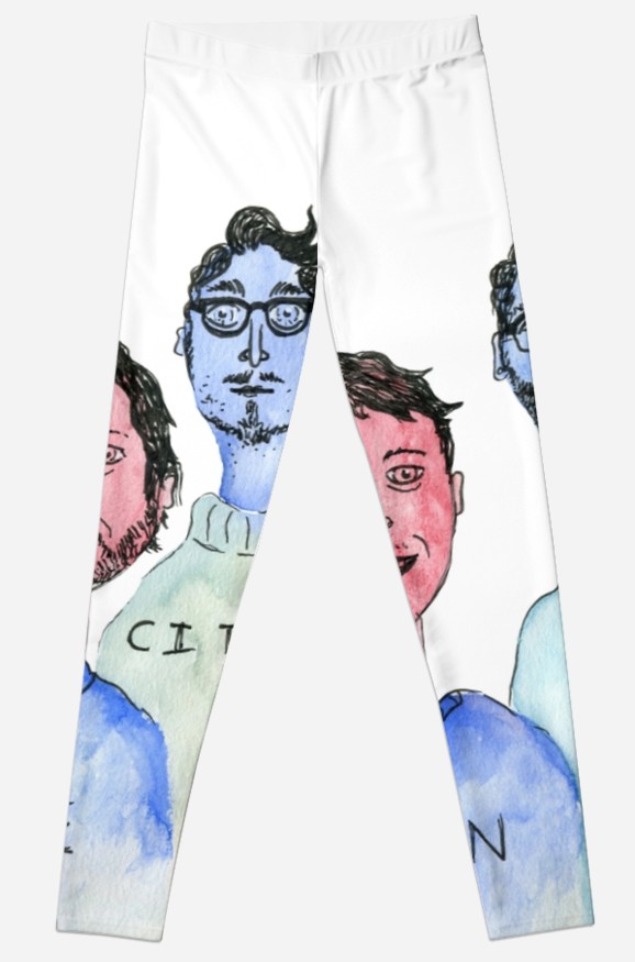 578x875 The City Planner Watercolor Band Members Leggings By Domlabonia