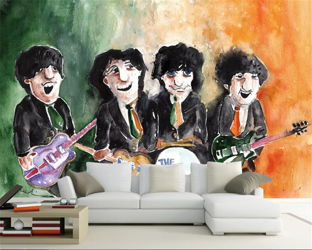 1000x800 Beibehang High Quality Abstract Band Character Watercolor Photo