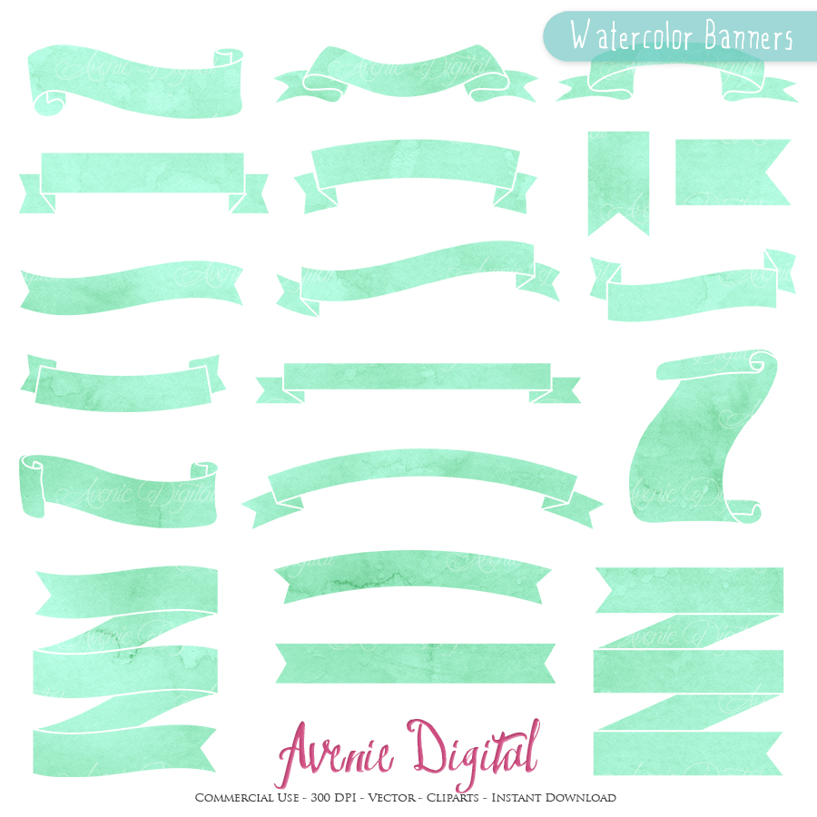 900x900 Ribbon Clipart Mint