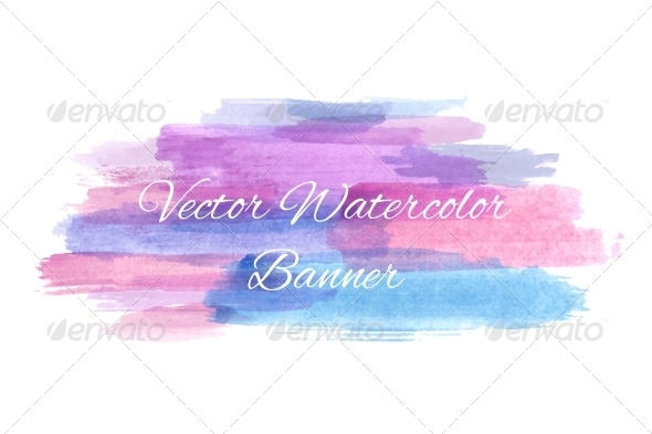 590x393 Abstract Watercolor Banner By Kannaa Graphicriver