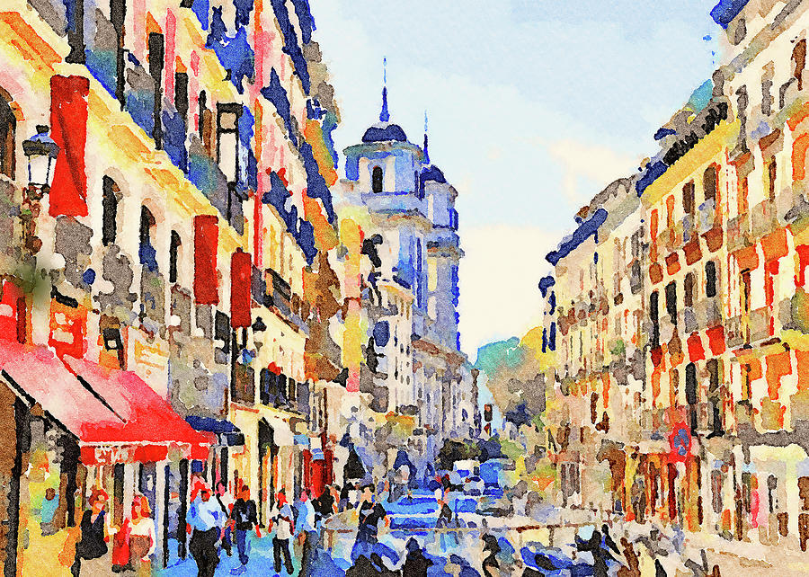 900x642 Barcelona Watercolors 2 Digital Art By Yury Malkov