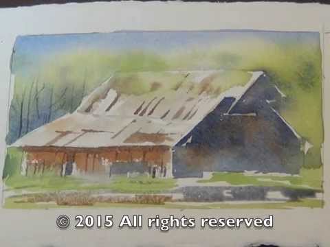 480x360 Painting A Barn In Watercolor