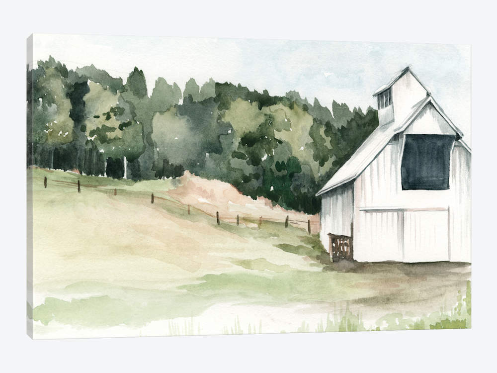 1000x750 Watercolor Barn Iii Canvas Artwork By Jennifer Paxton Parker Icanvas