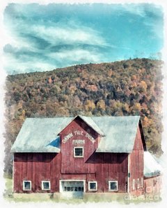 240x300 Watercolor Barn Paintings Fine Art America