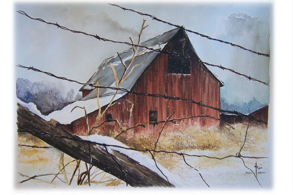 950x633 More Barn Paintings. Love The Perspective And Use Of The