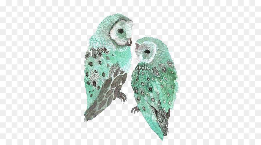 900x500 Barn Owl Sticker Blue Snowy Owl