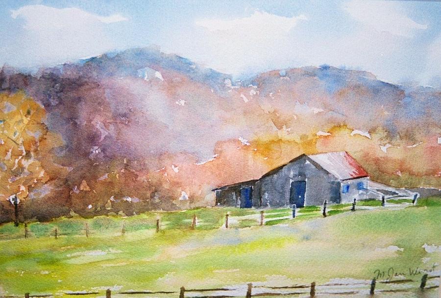 900x609 Old Barn Painting By M Jan Wurst