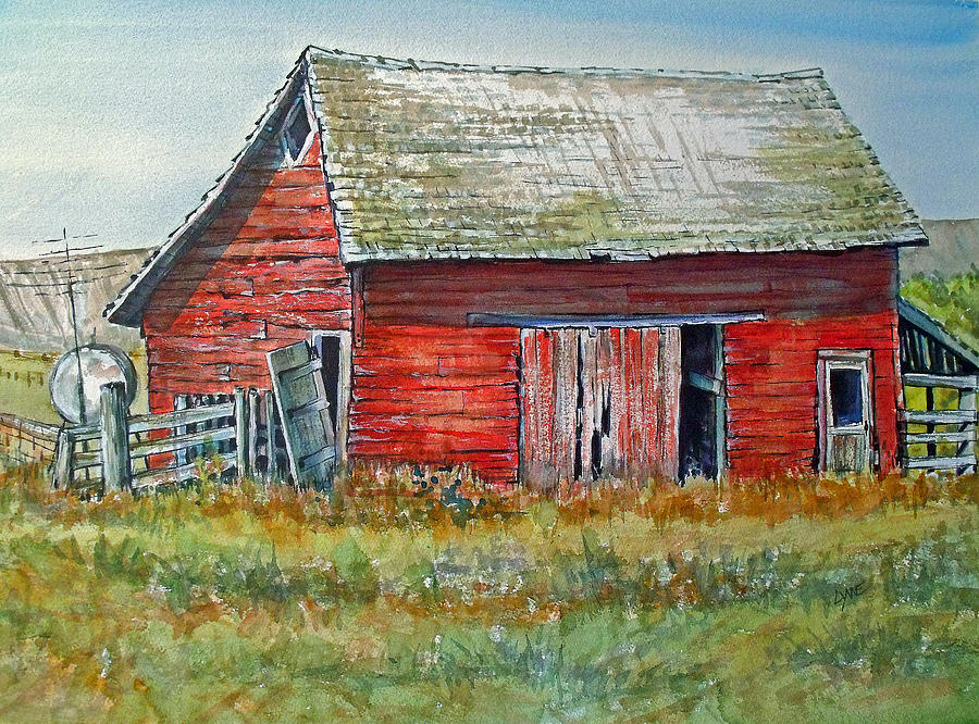 900x666 Red Barn Canvas Painting