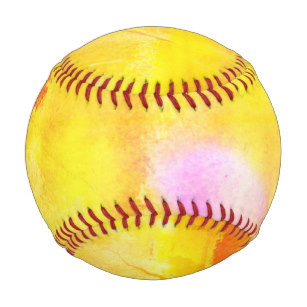 307x307 Yellow Background Baseballs Zazzle