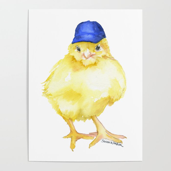 700x700 Baseball Chick Watercolor Poster By Susanwindsor Society6