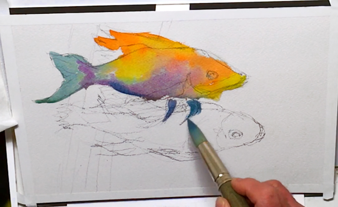 1107x678 Wet In Wet Watercolor Technique Master The Basics Amp Paint Exotic Fish