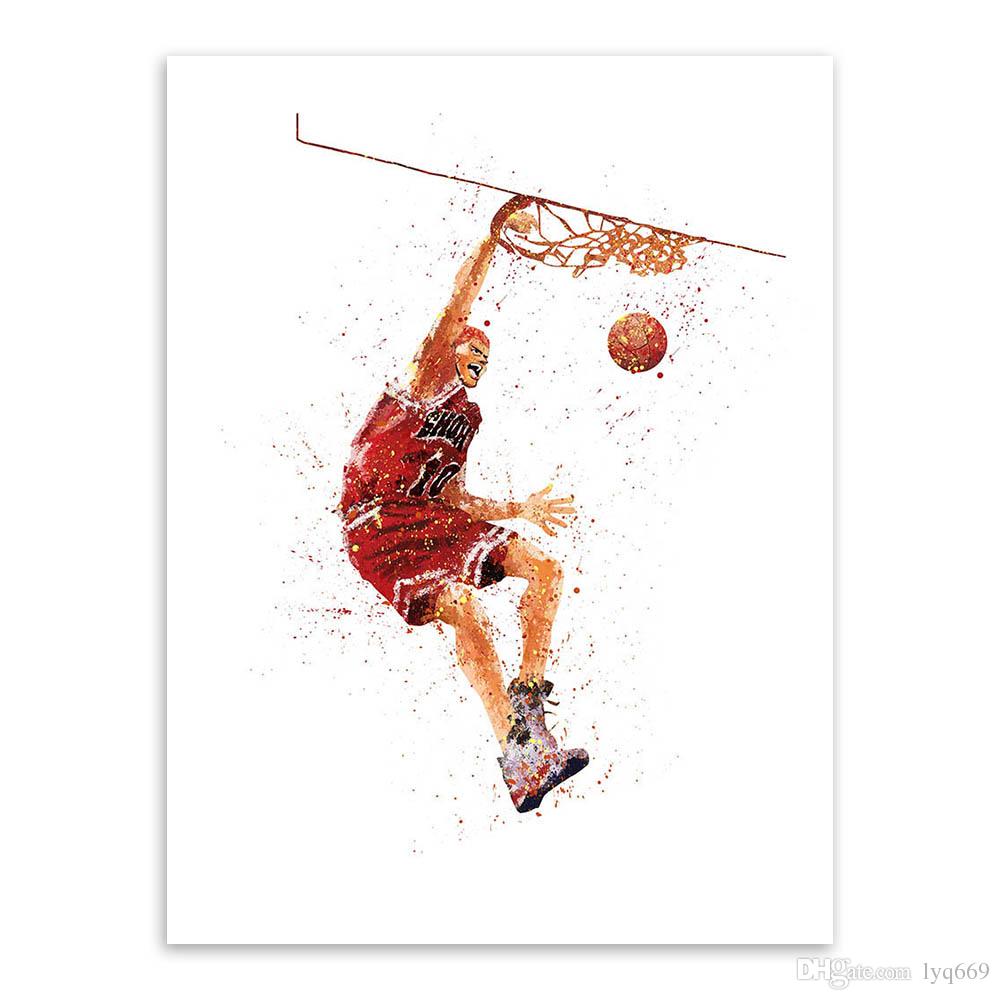 1000x1000 2018 Watercolor Slam Dunk Japanese Animation Basketball Poster Boy