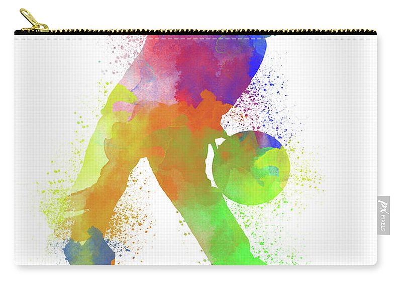 800x570 Basketball Watercolor 1 Carry All Pouch For Sale By Solomon Barroa