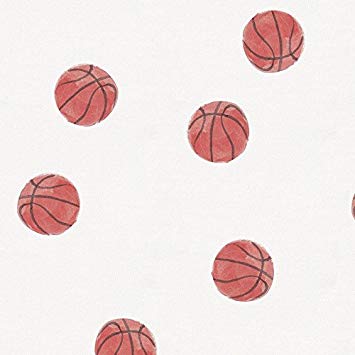 355x355 Carousel Designs Watercolor Basketball Fabric By The