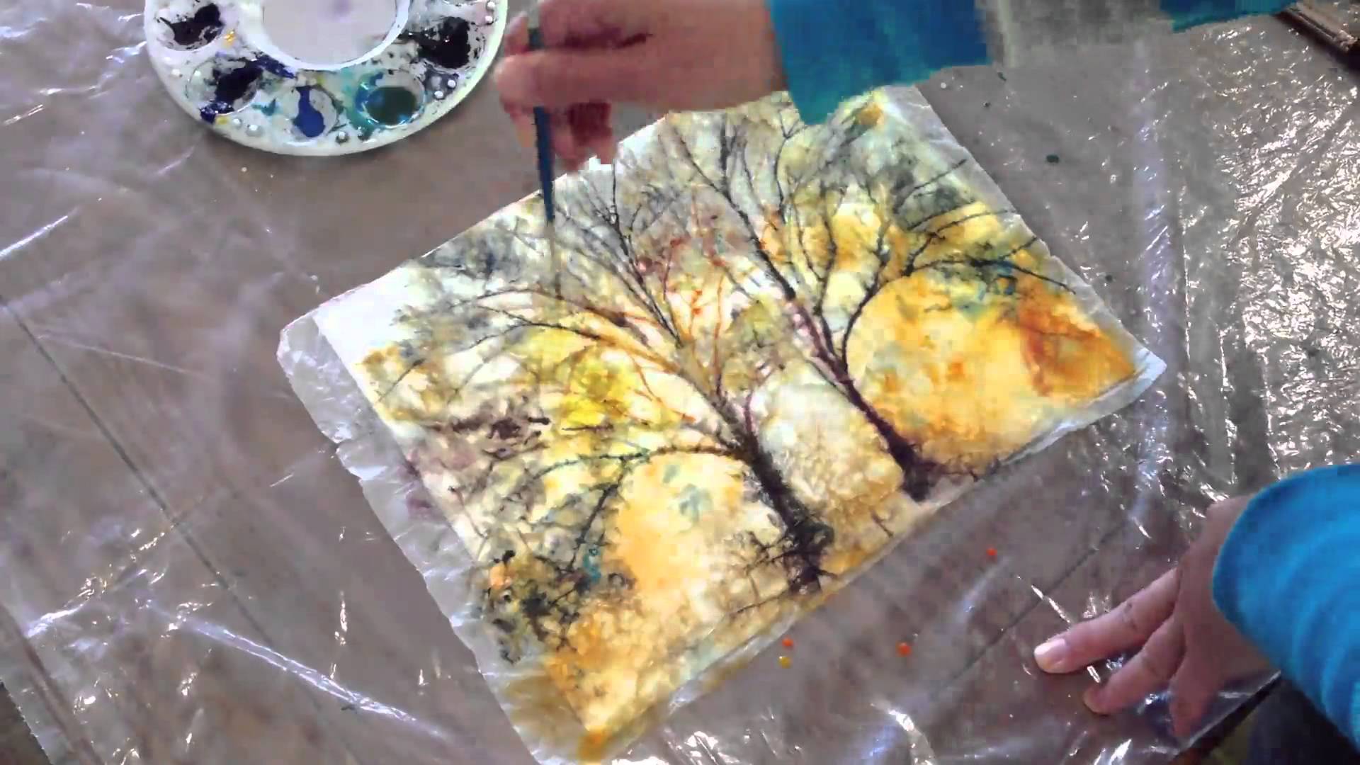1920x1080 How To Batik Style Watercolor Painting Technique With Kozo Washi