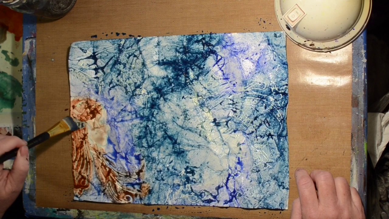 1280x720 Watercolor Batik Girl In Purple