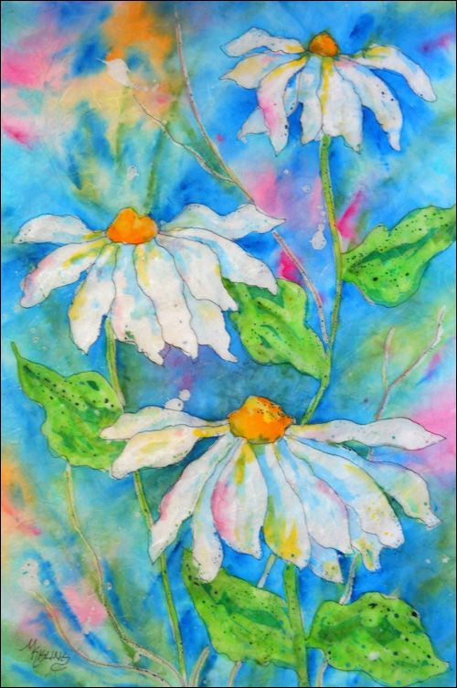 500x753 Watercolor Batik On Rice Paper The Fascinating Painting