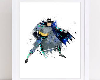 340x270 Batman Watercolor Etsy