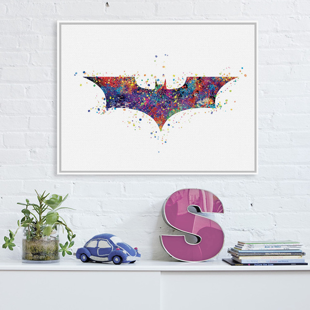 640x640 Buy Watercolor Batman Logo Pop Movie Anime Art