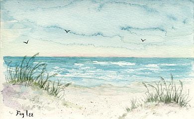 390x240 Beach Watercolor I Love Watercolor!! In 2018 Beach