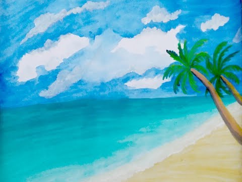 480x360 How To Paint A Watercolor Beach Scene
