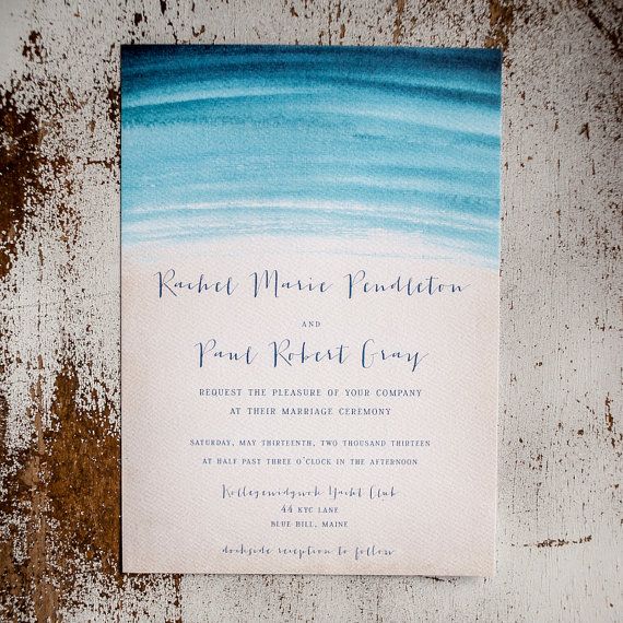 570x570 Beach Wedding Invitations