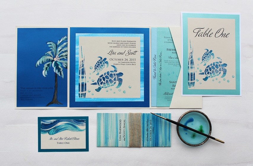 854x560 30 Beach Wedding Invitations For Any Seaside Ceremony Style