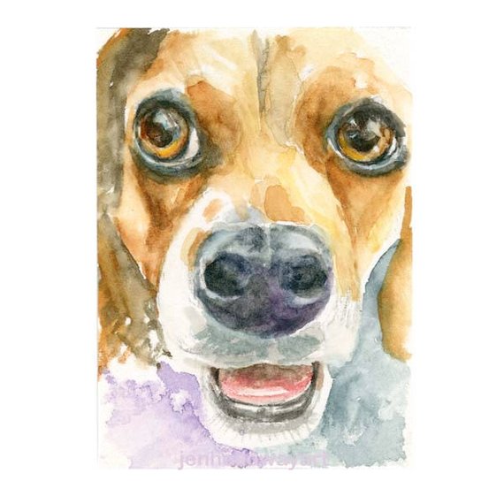 570x570 Watercolor Beagle Beagle Art Beagle Print Dog Art Dog Etsy