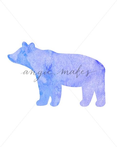 480x600 Download And Print This Cute Watercolor Bear Art Print