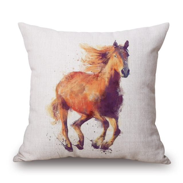 640x640 Buy Watercolor Bear Cushion Cover Deer Bird Owl